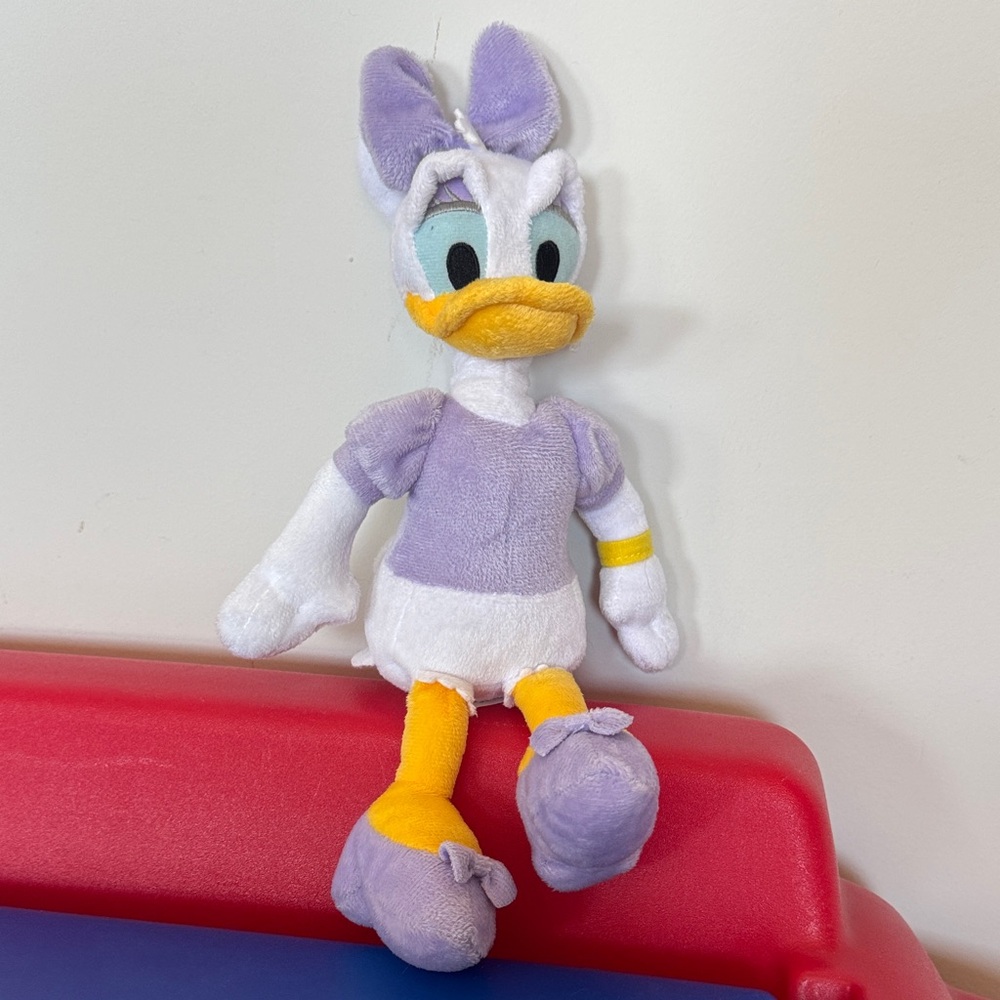 Disney Plush Daisy Duck Toy - Lavender and White